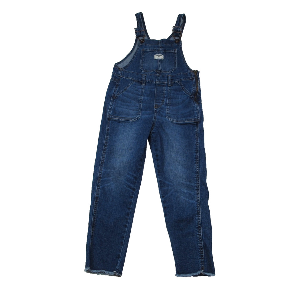 OshKosh B'gosh Denim Blue Denim Girls Overalls Size 7